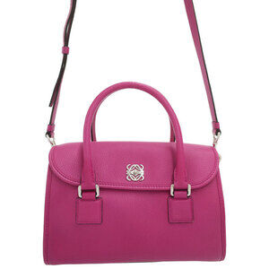 LOEWE Alamo Calfskin Leather Shoulder bag Pink